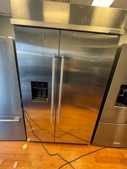 KitchenAid Stainless Steel 48”Built-In Side-by-Side Refrigerator