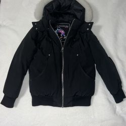 Moose Knuckles KIDS unisex white hooded bomber Jacket Size L
