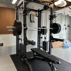 Vesta Fitness PRO SERIES Ultimate Half Rack Functional Trainer w/Smith Machine Bar | 320lb Stack | Gym Equipment | Fitness | Commercial | Squat Rack 