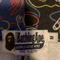Bape Hoodie BAPE x Medicom Toy Bearbrick Camo Bear Shark Half Full Zip Hoodie