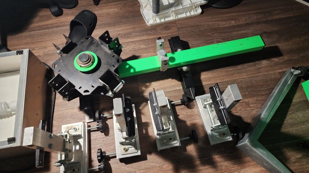 Riely Hopkins 4 Color 1 Station Screen Printing Press, Flash And Exposure Unit