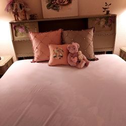 Queen Adjusble Mattress And Headboard And Dresser And 2 Nightstands