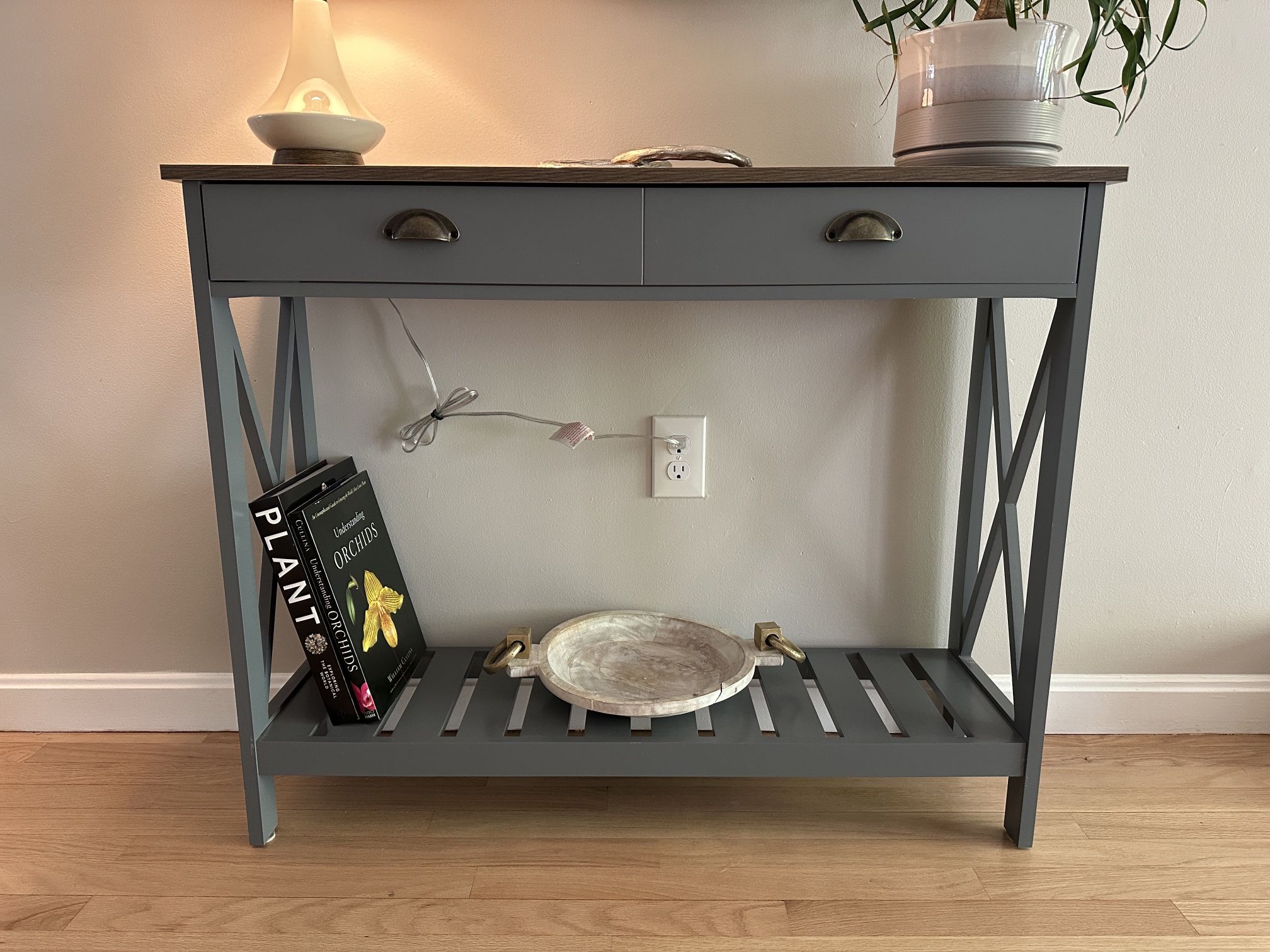 Farmhouse Console Table with Drawer
