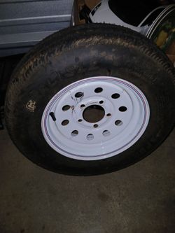 Trailer rim and tire