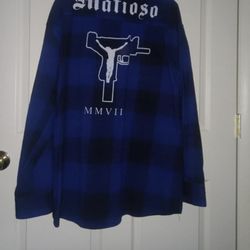 Royal Blue Flannel "Mafioso" Brand