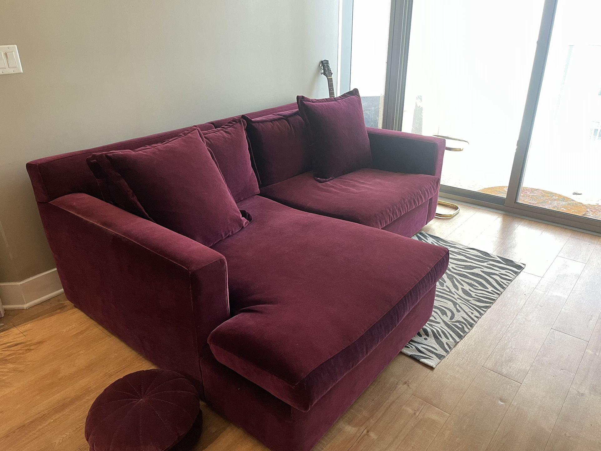 Anthropologie Velvet Couch
