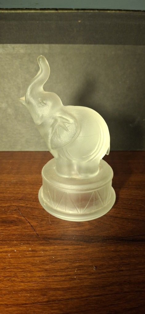 Vintage Satin Glass Elephant