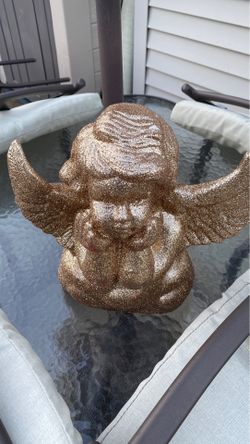 Gold glitter baby angel