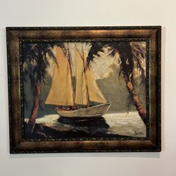 Sailboat, Santa Barbara Wall Art by Frederick Alexander Pawla