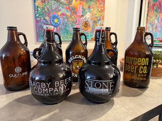 San Diego Craft Brewery EMPTY Growlers – Stone, Pizza Port, Bagby + More