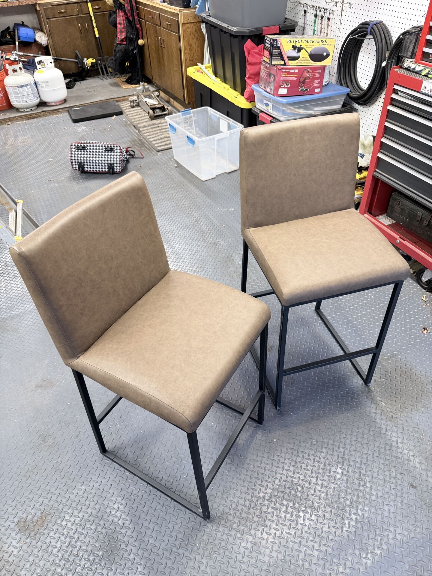 Faux Leather Counter Chairs