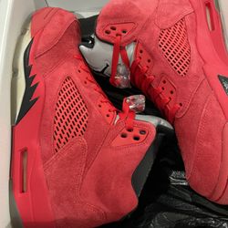 Jordan 5 Red Suede 