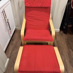 Ikea Poang armchair + Ottoman
