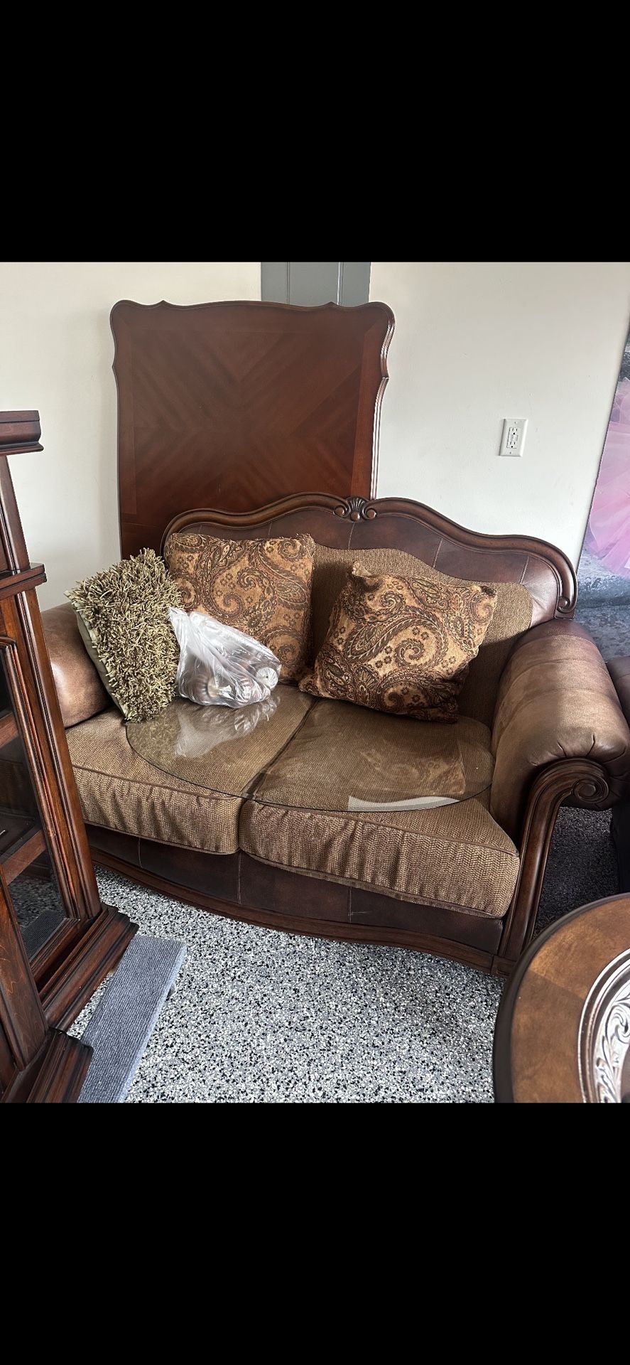 Complete Living Room + Dining Room Set – 2 Couches, Coffee Table, Side Tables & Dining Table Set (6 Chairs)