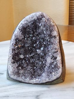 1.8 lb (800g) Sparkle Black Druzy Dream Amethyst Cluster Quartz Crystal