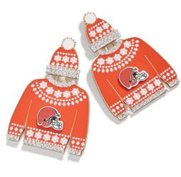 New Cleveland Browns BaubleBar Women's Sweater Earrings