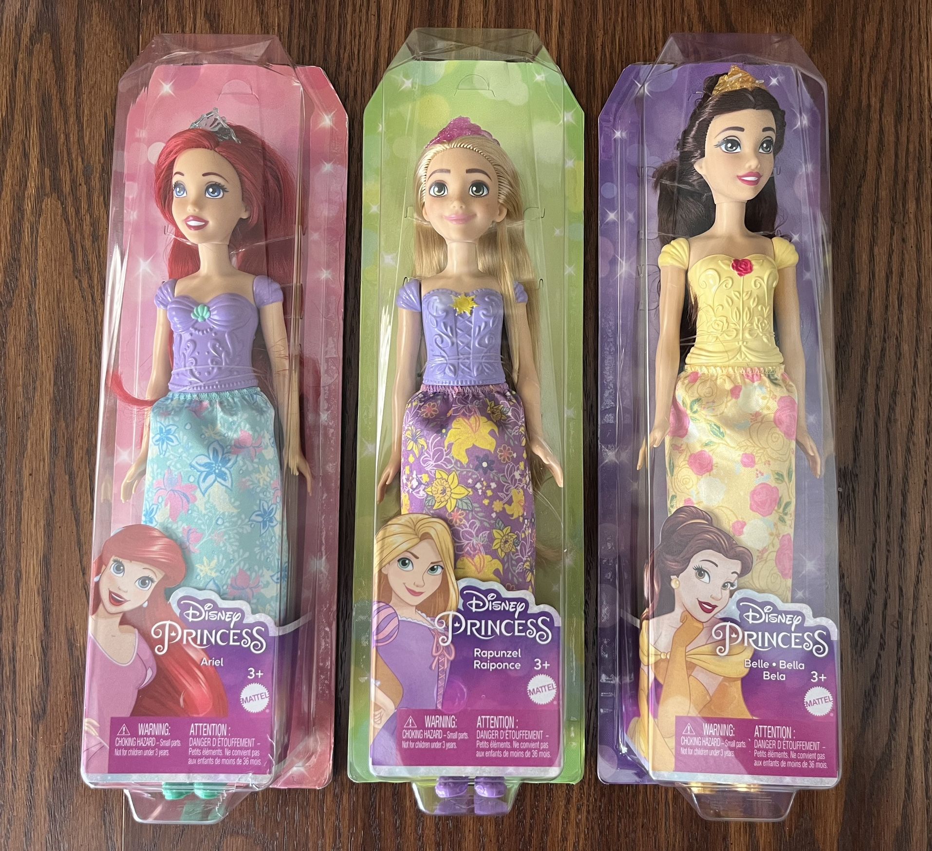 Disney Princess Lot Of Ariel Rapunzel Belle Toy Fashion Doll