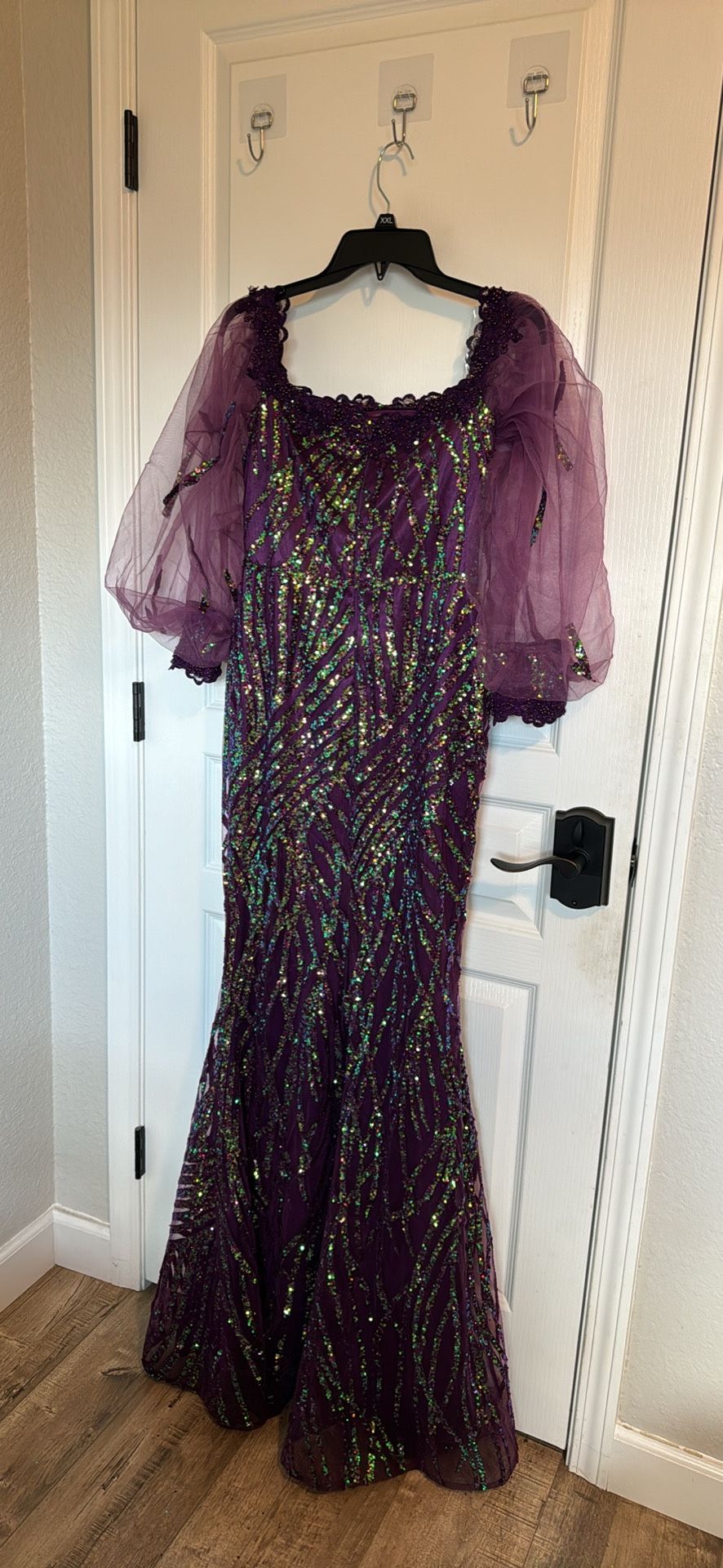 Purple/ Green Sequin Dress