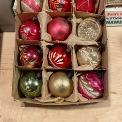 Antique German Glass Christmas Ornaments