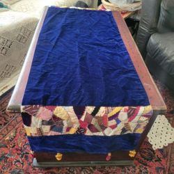 Vintage Boho Bohemian Velvet Table Runner Tassels 