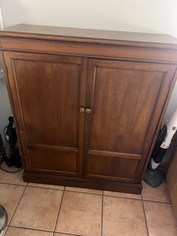 Wood Cabinet with Double Doors