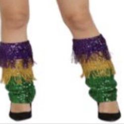 Mardi Gras Fringe Leg Warmer