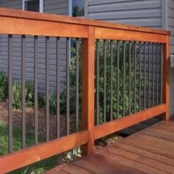 26 Pack Deck Balusters 36”Thicker Rectangle Staircase Baluster Black Metal Deck Spindle and Stairs Railing,Hollow Rectangle Deck Balusters for Deck Ra