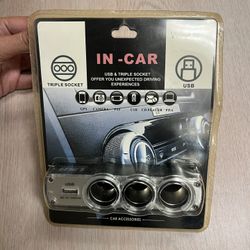 IN-CAR WF- 0120 USB & Triple Socket ( Offer You An Expected Driving Experience )