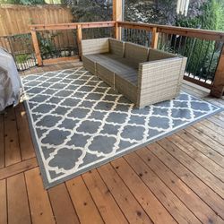 2 Patio Rug And 10 Throw Pillows ONLY