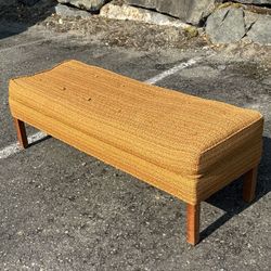 Vintage MCM TEAK Bench with Upholstery