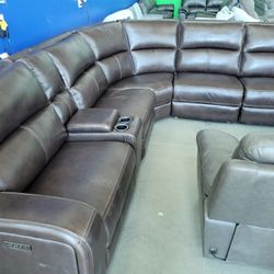 🧡 CLEARANCE - Top Grain Leather, Power Reclining Sectionals And Sets