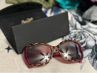 Maui Jim ORCHID Tortoise Raspberry POLARIZED with Super Thin Glass Rose GLASS Lens Sunglasses MJ735-12
