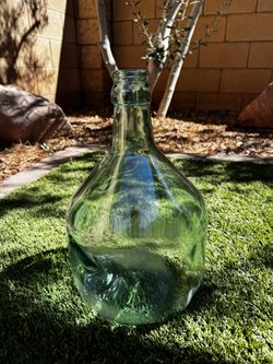 Big light blue glass vase