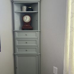 Corner Shelf With 3 Drawers & Cabinet 