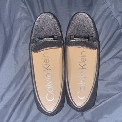 Calvin Klein Round Toe Rubber Sole Casual Style Street Style Plain Size 7