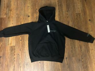 black essentials hoodie size large