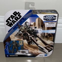 Star Wars Mission Fleet Speeder Bike w/ The Mandalorian And Grogu 