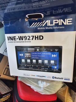 Brand new ALPINE INE-W927HD CD DOUBLE DIN 7 INCH TOUCHSCREEN BLUETOOTH NAVIGATION RECIVER come with after market harness