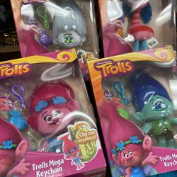 Trolls Doll Mega Keychain New in Box   $10 EACH