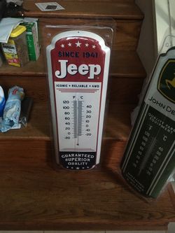Jeep thermometer metal vintage style