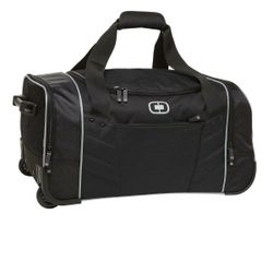 OGIO Wheeled Travel Duffel Bag Black/Silver