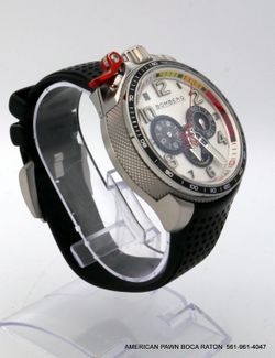 BOMBERG Bolt-68 Racing 45mm Quartz Watch perforated silicone strap BS45CHSP.059-3.10 BOMBERG BS45CHSP.059-3.10 