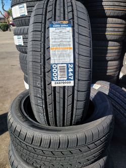 215/55/17 milestar set NEW