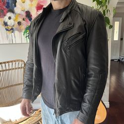 Leather jacket by Mango (100% real)