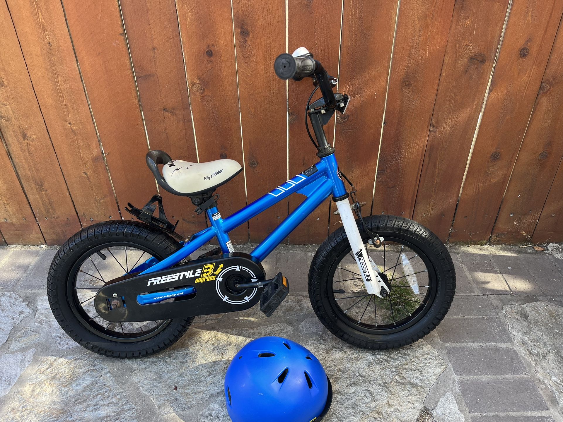 Royal Baby Freestyle 14” Bike W/ Bern Helmet And Training Wheels