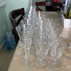 Copas De Cristal 18 Piesas