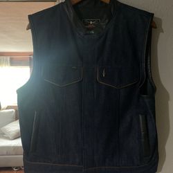 Espinoza Leather/Denim Vest Loser Machine Co