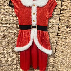 Girls Christmas Santa Dress
