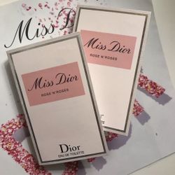 2*MISS DIOR ROSE N'ROSES By DIOR 0.03oz / 1ml ea EDT Spray Samples NEW
