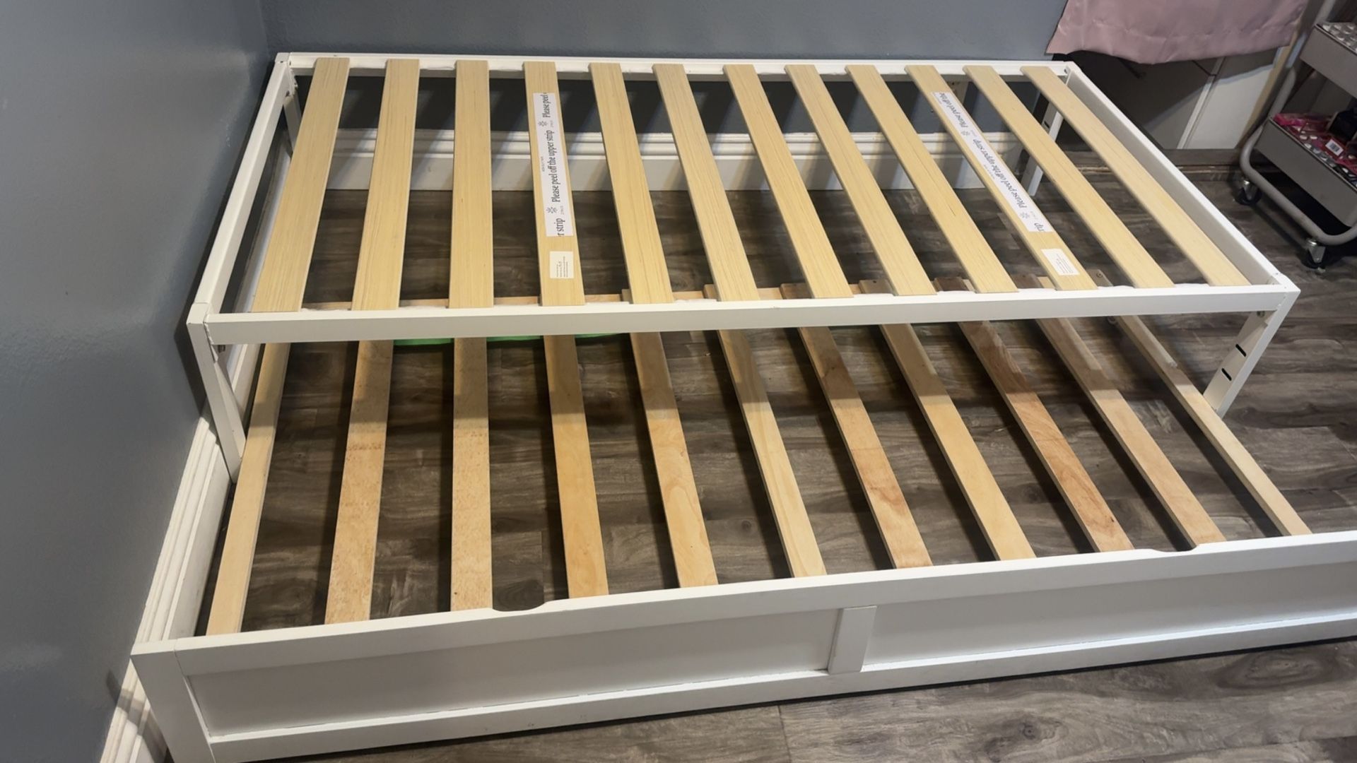 IKEA TWIN BED WITH TRUNDLE BED FRAME ONLY $125 WITH MATTRESSES $250